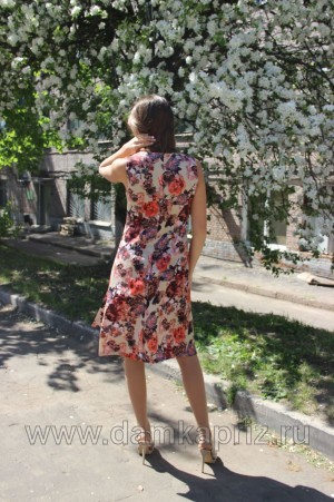 Платье "Розы" - интернет магазин одежды из льна Дамский Каприз