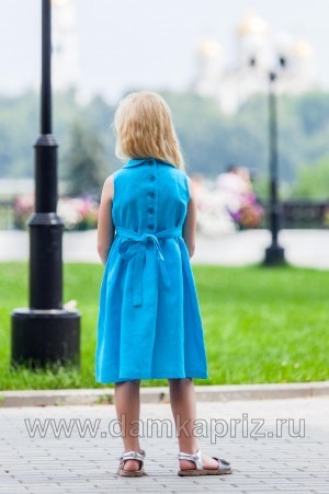 Платье для девочки "Василёк" - интернет магазин одежды из льна Дамский Каприз