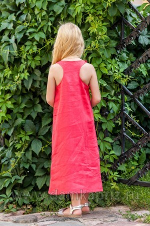 Сарафан для девочки "Аленький цветочек" - интернет магазин одежды из льна Дамский Каприз