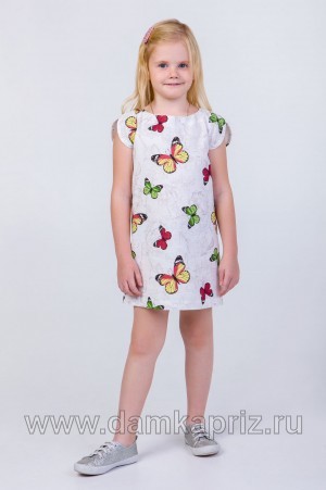 Платье для девочки "Ариэль" - интернет магазин одежды из льна Дамский Каприз