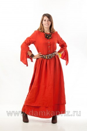 Платье "Лиза" - интернет магазин одежды из льна Дамский Каприз