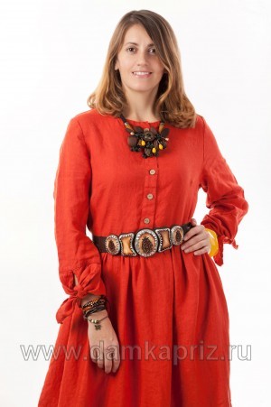 Платье "Лиза" - интернет магазин одежды из льна Дамский Каприз