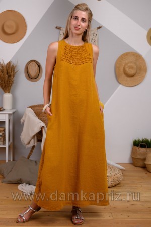 Сарафан "Альба" - интернет магазин одежды из льна Дамский Каприз