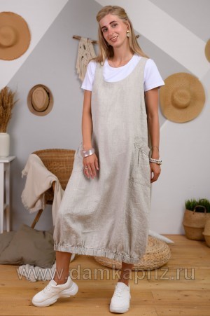 Сарафан "Алма" - интернет магазин одежды из льна Дамский Каприз
