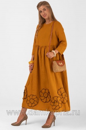 Платье "Дора" - интернет магазин одежды из льна Дамский Каприз