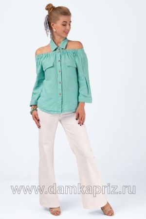 Блуза "Сабина" - интернет магазин одежды из льна Дамский Каприз